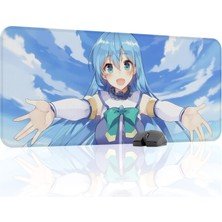 mousepad bastir Konosuba Kaymaz Dikişli Kauçuk Oyuncu Mousepad V5 - 90X40 Xxl Gaming Mouse Pad Fare Altlığı