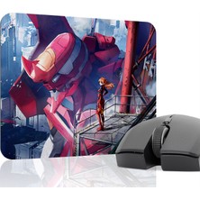 mousepad bastir Neon Genesis Evangelion Kaymaz Dikişli Kauçuk Oyuncu Mousepad V4 - 22X18 Gaming Mouse Pad Fare Altlığı