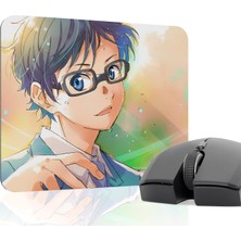 mousepad bastir Your Lie In April Kaymaz Dikişli Kauçuk Oyuncu Mousepad V4 - 22X18 Gaming Mouse Pad Fare Altlığı