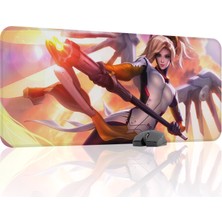 mousepad bastir Overwatch Kaymaz Dikişli Kauçuk Oyuncu Mousepad V5 - 90X40 Xxl Gaming Mouse Pad Fare Altlığı