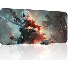 mousepad bastir Nier: Automata Kaymaz Dikişli Kauçuk Oyuncu Mousepad V2 - 90X40 Xxl Gaming Mouse Pad Fare Altlığı