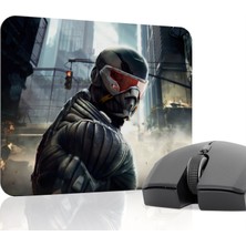 mousepad bastir Crysis Kaymaz Dikişli Kauçuk Oyuncu Mousepad V4 - 22X18 Gaming Mouse Pad Fare Altlığı