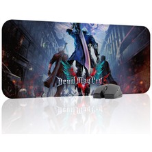 mousepad bastir Devil May Cry Kaymaz Dikişli Kauçuk Oyuncu Mousepad V5 - 70X30 Xl Gaming Mouse Pad Fare Altlığı