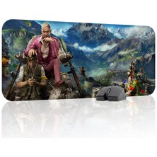 mousepad bastir Far Cry Kaymaz Dikişli Kauçuk Oyuncu Mousepad V4 - 70X30 Xl Gaming Mouse Pad Fare Altlığı
