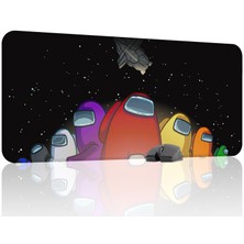 mousepad bastir Among Us Kaymaz Dikişli Kauçuk Oyuncu Mousepad V4 - 90X40 Xxl Gaming Mouse Pad Fare Altlığı
