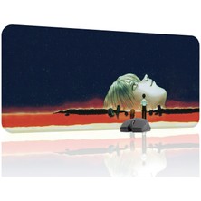 mousepad bastir Neon Genesis Evangelion Kaymaz Dikişli Kauçuk Oyuncu Mousepad V5 - 90X40 Xxl Gaming Mouse Pad Fare Altlığı