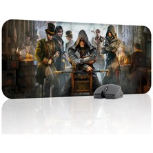 mousepad bastir Assasin's Creed Kaymaz Dikişli Kauçuk Oyuncu Mousepad V3 - 70X30 Xl Gaming Mouse Pad Fare Altlığı
