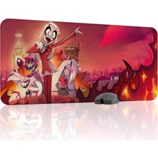 mousepad bastir Hazbin Hotel Kaymaz Dikişli Kauçuk Oyuncu Mousepad V1 - 90X40 Xxl Gaming Mouse Pad Fare Altlığı