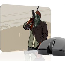 mousepad bastir Gta San Andreas Kaymaz Dikişli Kauçuk Oyuncu Mousepad V3 - 22X18 Gaming Mouse Pad Fare Altlığı