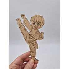 Özgürce 10 Adet Ahşap Spor Dalları Seti, Montessori Karate Serisi, 15 cm