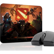 mousepad bastir Dota 2 Kaymaz Dikişli Kauçuk Oyuncu Mousepad V3 - 22X18 Gaming Mouse Pad Fare Altlığı