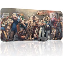 mousepad bastir Street Fighter Kaymaz Dikişli Kauçuk Oyuncu Mousepad V1 - 90X40 Xxl Gaming Mouse Pad Fare Altlığı