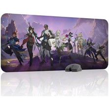 mousepad bastir Blue Protocol Star Resonance Kaymaz Dikişli Kauçuk Oyuncu Mousepad V1 - 90X40 Xxl Gaming Mouse Pad Fare Altlığı