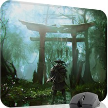 mousepad bastir Ghost Of Tsushima Kaymaz Dikişli Kauçuk Oyuncu Mousepad V5 - 48X40 Xl Gaming Mouse Pad Fare Altlığı