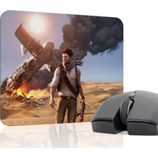 mousepad bastir Uncharted Kaymaz Dikişli Kauçuk Oyuncu Mousepad V1 - 22X18 Gaming Mouse Pad Fare Altlığı