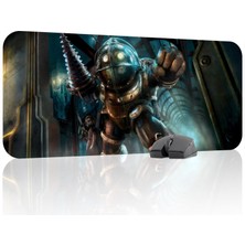 mousepad bastir Bioshock Kaymaz Dikişli Kauçuk Oyuncu Mousepad V2 - 70X30 Xl Gaming Mouse Pad Fare Altlığı