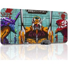 mousepad bastir Neon Genesis Evangelion Kaymaz Dikişli Kauçuk Oyuncu Mousepad V2 - 90X40 Xxl Gaming Mouse Pad Fare Altlığı