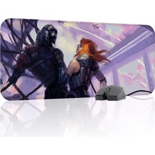 mousepad bastir Mass Effect Kaymaz Dikişli Kauçuk Oyuncu Mousepad V5 - 70X30 Xl Gaming Mouse Pad Fare Altlığı