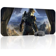 mousepad bastir Halo Kaymaz Dikişli Kauçuk Oyuncu Mousepad V3 - 70X30 Xl Gaming Mouse Pad Fare Altlığı