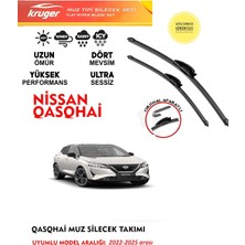 Kruger Nissan Qashqai Ön Silecek Seti (2022-2025) Arası Araca Özel (Aparatsız Direk Montaj)
