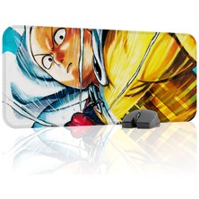 mousepad bastir One Punch Man Kaymaz Dikişli Kauçuk Oyuncu Mousepad V2 - 70X30 Xl Gaming Mouse Pad Fare Altlığı