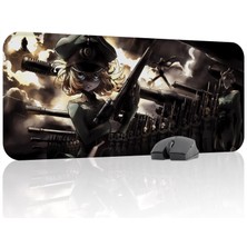 mousepad bastir Youjo Senki Kaymaz Dikişli Kauçuk Oyuncu Mousepad V4 - 70X30 Xl Gaming Mouse Pad Fare Altlığı
