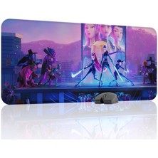 mousepad bastir Kpop Demon Hunters Kaymaz Dikişli Kauçuk Oyuncu Mousepad V1 - 90X40 Xxl Gaming Mouse Pad Fare Altlığı