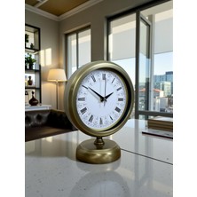 Çetiner Group Prestij Eskitme 25 x 20 cm Metal Masa Saati
