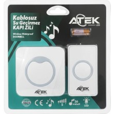 Tahtakale Beyaz Kablosuz Su Geçirmez Kapı Zili