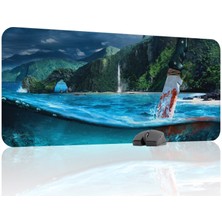 mousepad bastir Far Cry Kaymaz Dikişli Kauçuk Oyuncu Mousepad V5 - 90X40 Xxl Gaming Mouse Pad Fare Altlığı
