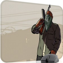 mousepad bastir Gta San Andreas Kaymaz Dikişli Kauçuk Oyuncu Mousepad V3 - 48X40 Xl Gaming Mouse Pad Fare Altlığı