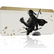 mousepad bastir Ghost Of Tsushima Kaymaz Dikişli Kauçuk Oyuncu Mousepad V1 - 90X40 Xxl Gaming Mouse Pad Fare Altlığı