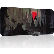 mousepad bastir Bloodborne Kaymaz Dikişli Kauçuk Oyuncu Mousepad V3 - 90X40 Xxl Gaming Mouse Pad Fare Altlığı