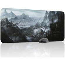 mousepad bastir Skyrim Kaymaz Dikişli Kauçuk Oyuncu Mousepad V2 - 90X40 Xxl Gaming Mouse Pad Fare Altlığı
