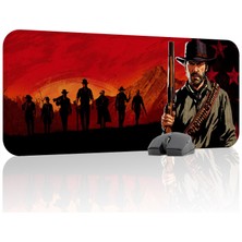 mousepad bastir Red Dead Redemption 2 Kaymaz Dikişli Kauçuk Oyuncu Mousepad V3 - 70X30 Xl Gaming Mouse Pad Fare Altlığı