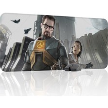mousepad bastir Half Life Kaymaz Dikişli Kauçuk Oyuncu Mousepad V2 - 90X40 Xxl Gaming Mouse Pad Fare Altlığı