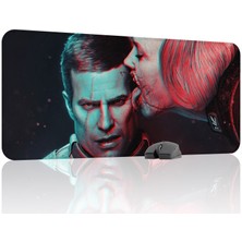 mousepad bastir Wolfenstein Kaymaz Dikişli Kauçuk Oyuncu Mousepad V3 - 90X40 Xxl Gaming Mouse Pad Fare Altlığı