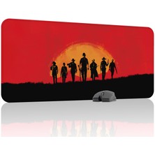 mousepad bastir Red Dead Redemption 2 Kaymaz Dikişli Kauçuk Oyuncu Mousepad V1 - 90X40 Xxl Gaming Mouse Pad Fare Altlığı