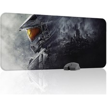 mousepad bastir Halo Kaymaz Dikişli Kauçuk Oyuncu Mousepad V4 - 90X40 Xxl Gaming Mouse Pad Fare Altlığı