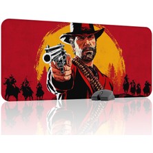 mousepad bastir Red Dead Redemption 2 Kaymaz Dikişli Kauçuk Oyuncu Mousepad V2 - 90X40 Xxl Gaming Mouse Pad Fare Altlığı