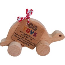 Özgürce Doğal Ahşap Tekerlekli Montessori Araba Oyuncağı, Eğlenceli ve Güvenli