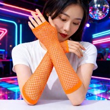 Tahtakale Retro Turuncu File Parmaksız Eldiven 26 cm