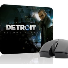 mousepad bastir Detroit Become Human Kaymaz Dikişli Kauçuk Oyuncu Mousepad V1 - 22X18 Gaming Mouse Pad Fare Altlığı