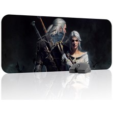 mousepad bastir Witcher 3 Kaymaz Dikişli Kauçuk Oyuncu Mousepad V1 - 70X30 Xl Gaming Mouse Pad Fare Altlığı