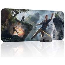 mousepad bastir Uncharted Kaymaz Dikişli Kauçuk Oyuncu Mousepad V3 - 70X30 Xl Gaming Mouse Pad Fare Altlığı