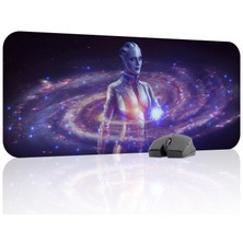 mousepad bastir Mass Effect Kaymaz Dikişli Kauçuk Oyuncu Mousepad V4 - 70X30 Xl Gaming Mouse Pad Fare Altlığı