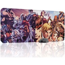 mousepad bastir Street Fighter Kaymaz Dikişli Kauçuk Oyuncu Mousepad V2 - 90X40 Xxl Gaming Mouse Pad Fare Altlığı