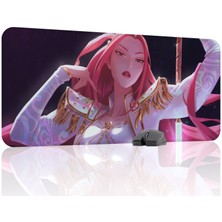mousepad bastir Kpop Demon Hunters Kaymaz Dikişli Kauçuk Oyuncu Mousepad V5 - 90X40 Xxl Gaming Mouse Pad Fare Altlığı