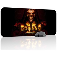 mousepad bastir Diablo Kaymaz Dikişli Kauçuk Oyuncu Mousepad V5 - 70X30 Xl Gaming Mouse Pad Fare Altlığı