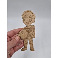 Özgürce 10 Adet Ahşap Boyama Meslekler Serisi No9 Montessori 15 cm Set